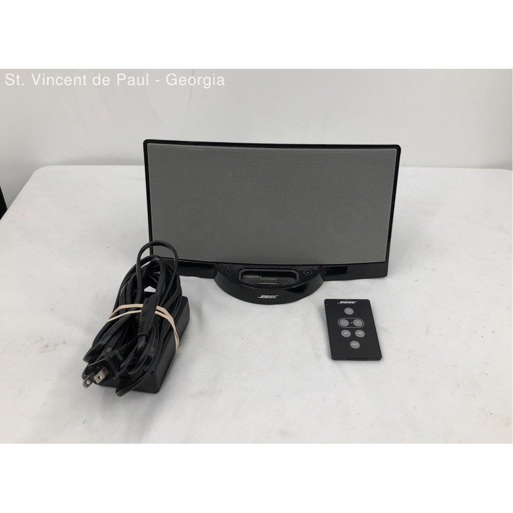 Bose SoundDock Digital Music System Speaker Black Remote & Power Supply Untested
